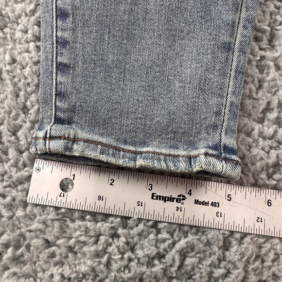 Tractr Diane Mid Rise Distressed Indigo Medium Blue Stretch Jean‎ Sz 6/28 NWT - Picture 7 of 10
